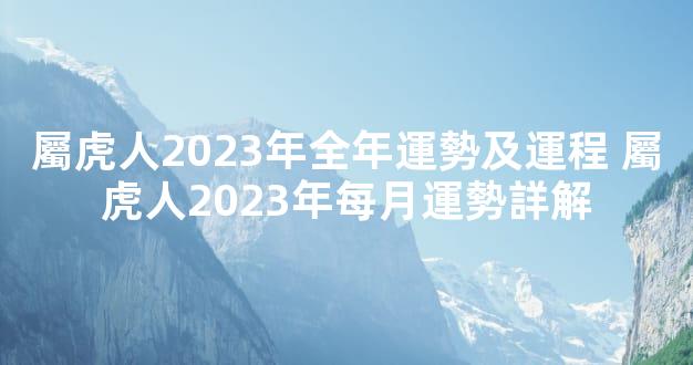 屬虎人2023年全年運勢及運程 屬虎人2023年每月運勢詳解
